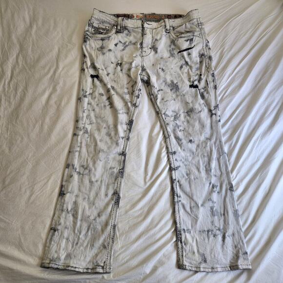 Rock Revival Mens Ben Alt-Straight TJ8894A33 Distressed Denim Jeans Size 44 x 33 - Picture 2 of 13